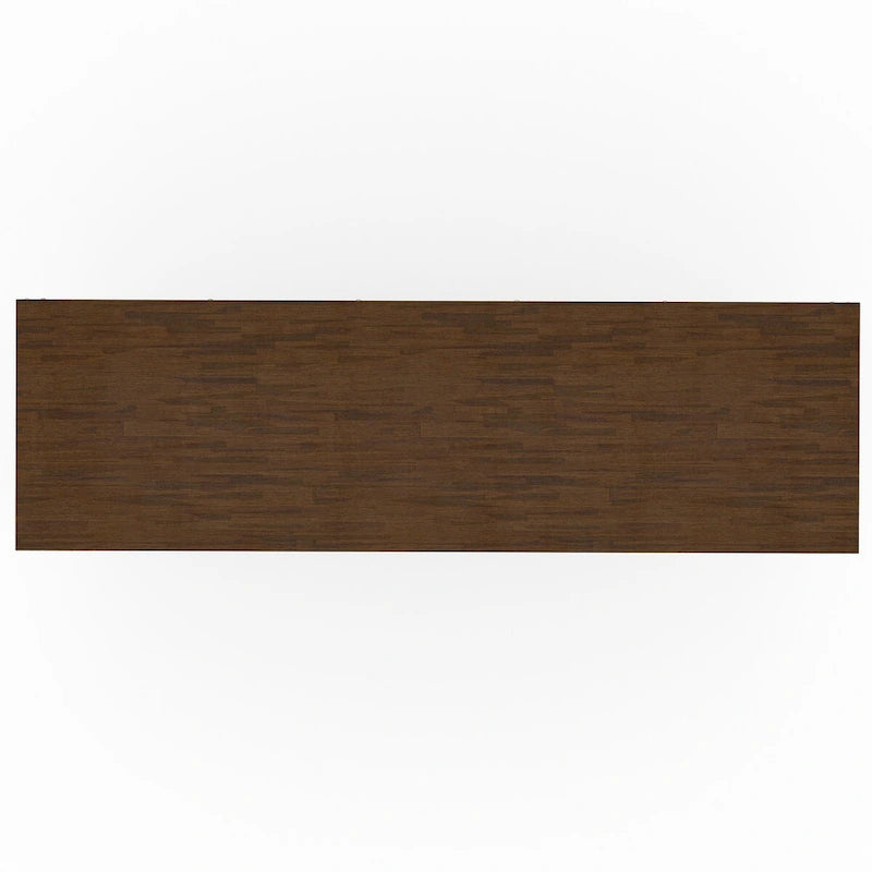 WYNDENHALL Wright SOLID ACACIA WOOD 60 inch Wide Rectangle Mid Century Sideboard with Wine Storage in Rustic Natural Aged Brown