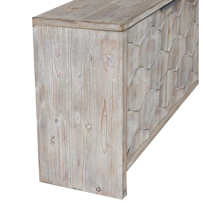 Accent Cabinet Farmhouse Style 4 Door Wooden Cabinet Sideboard Buffet Server Cabinet Storage Cabinet, for Living Room, Entryway