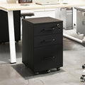 File Cabinet with Lock3 Drawer Wood Rolling - 15D x 15W x 26H