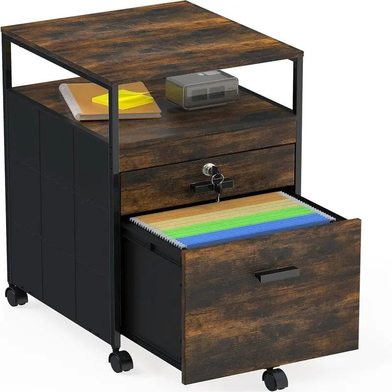 Rolling File Cabinet w/ 2 Drawers