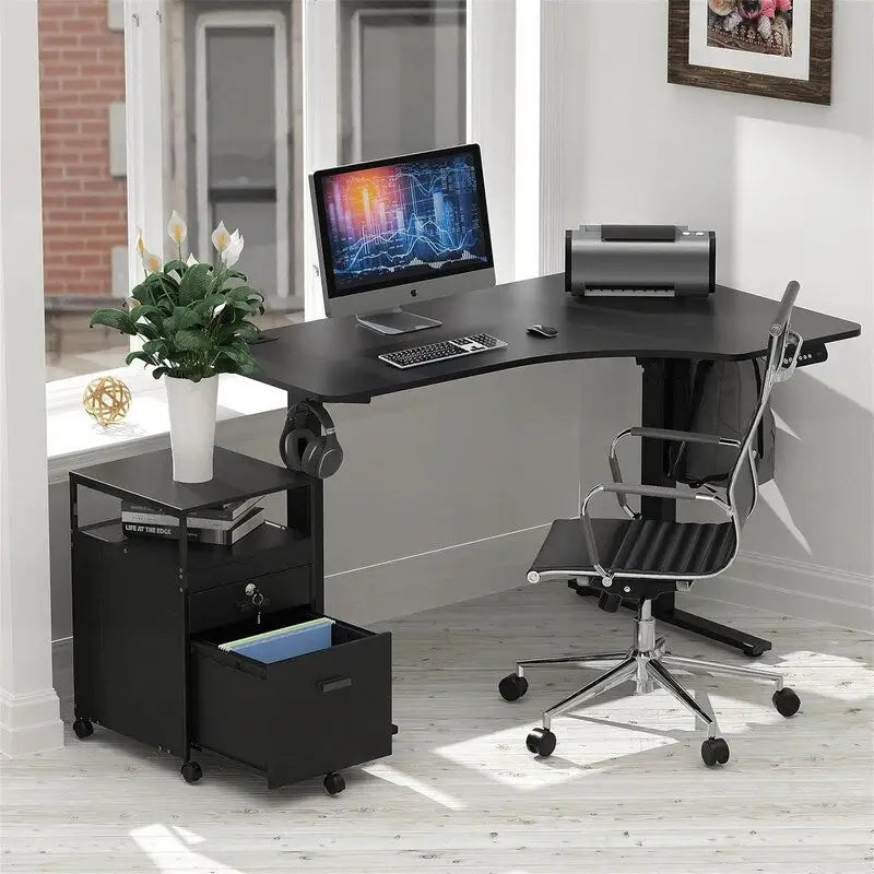 Rolling File Cabinet w/ 2 Drawers