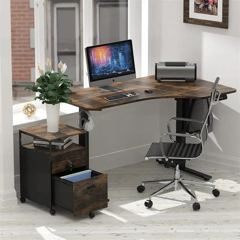 Rolling File Cabinet w/ 2 Drawers