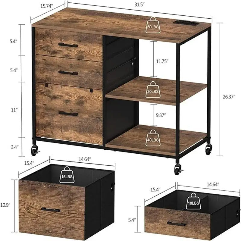 Lateral File Cabinet - 15.75D x 31.5W x 26.37H