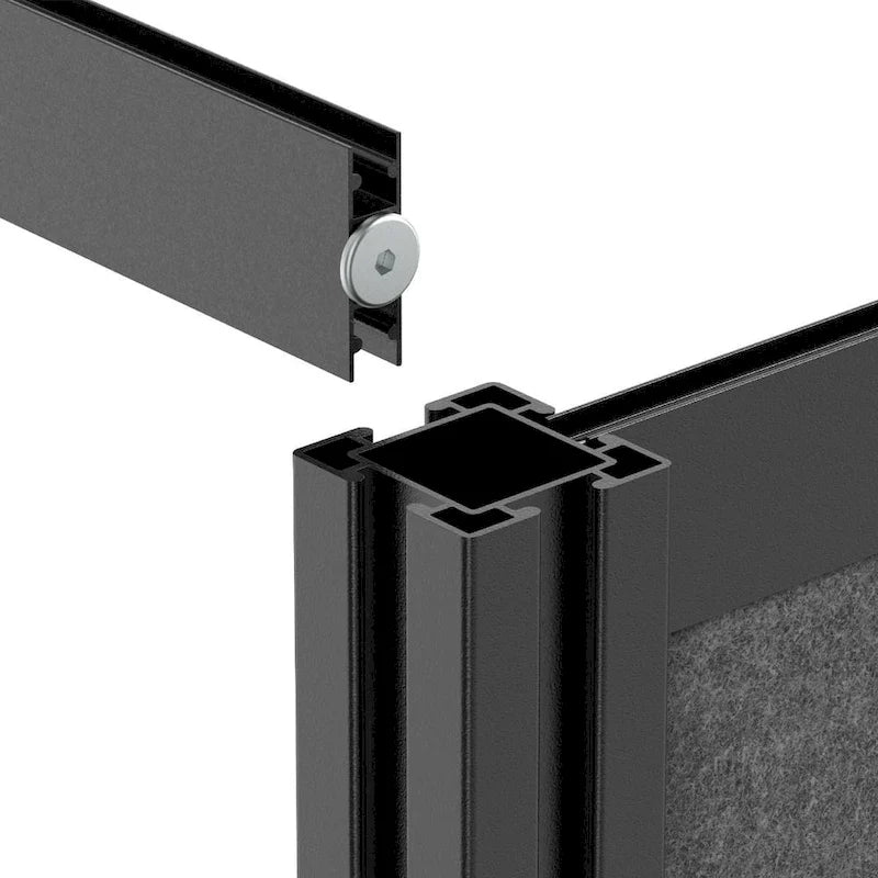 Modular Wall Room Divider System - Black Frame - 70 x 70 Starter Wall