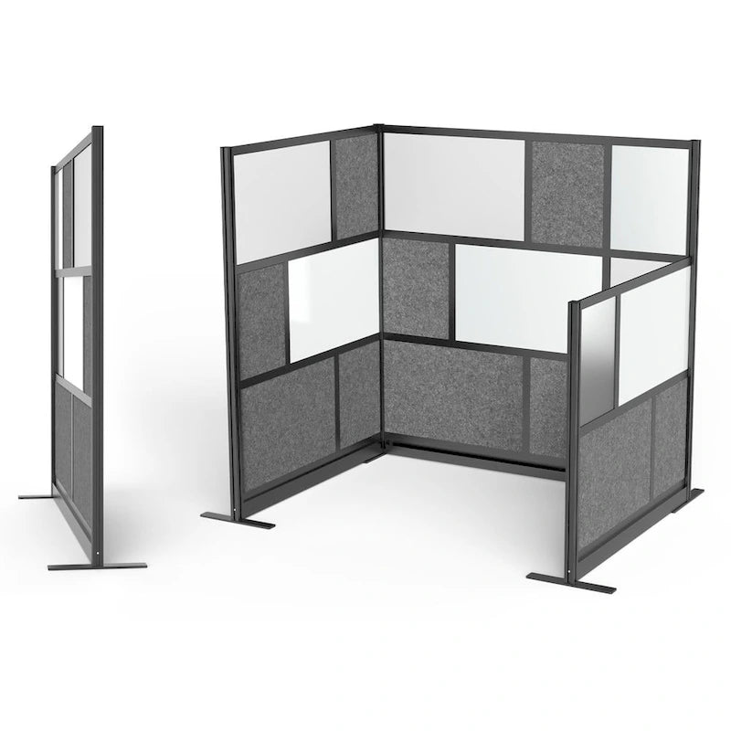 Modular Wall Room Divider System - Black Frame - 70 x 70 Starter Wall