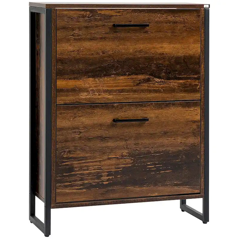 QQ Shoe Cabinet with 2 Flip Drawers