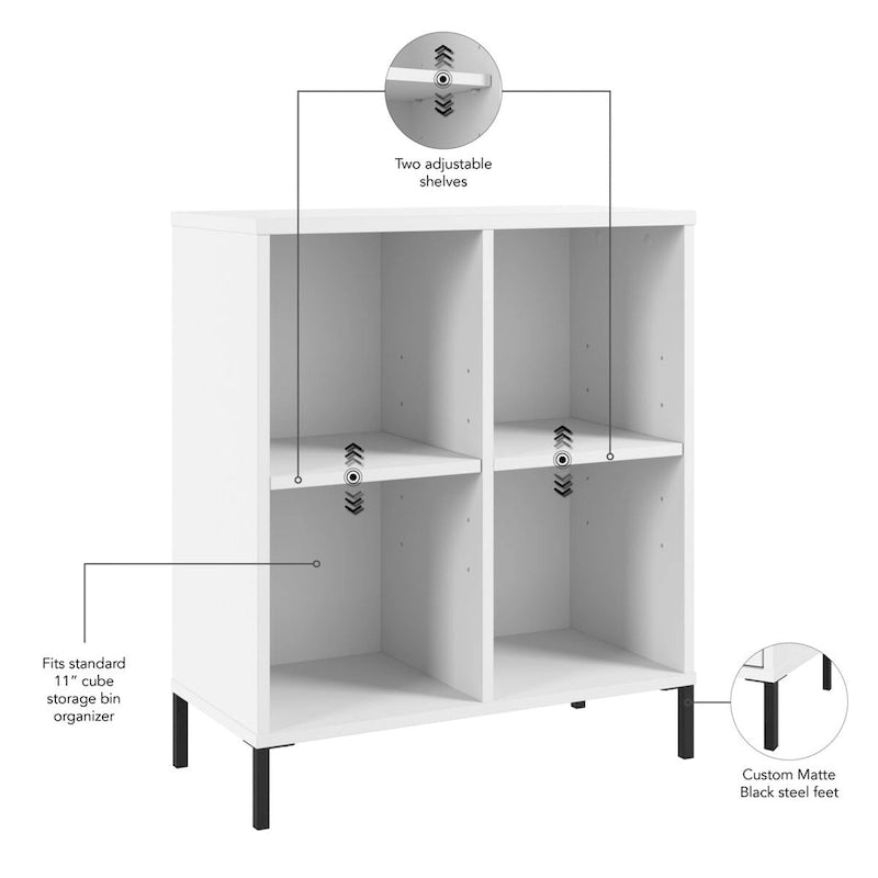 Essence 4 Cube Organizer Storage Bookcase by Bush Furniture