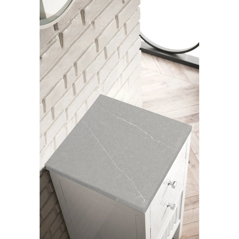James Martin Vanities Athens 15 Cabinet w/ Drawers and Door, Glossy White