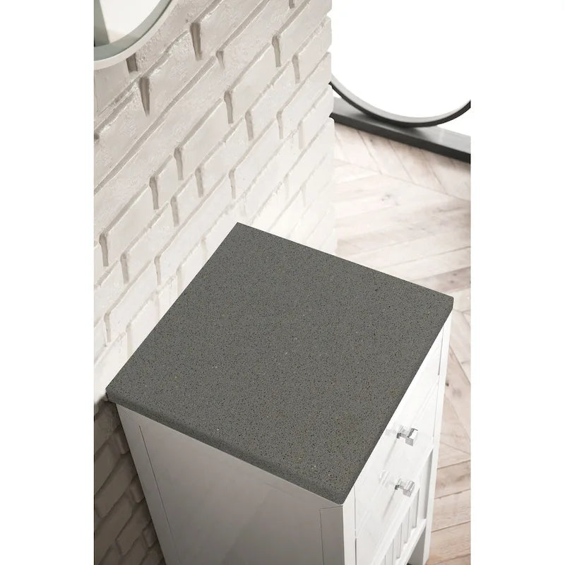 James Martin Vanities Athens 15 Cabinet w/ Drawers and Door, Glossy White