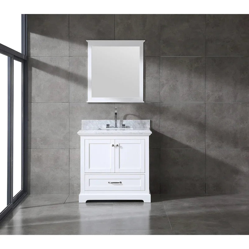 Mareo 36 Solid Wood Bathroom Vanity Set