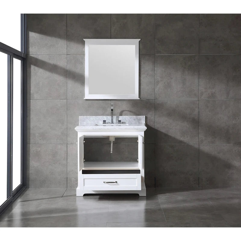 Mareo 36 Solid Wood Bathroom Vanity Set