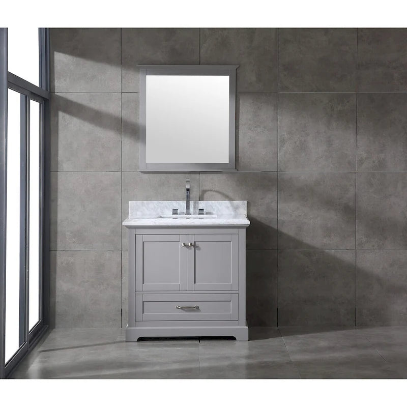 Mareo 36 Solid Wood Bathroom Vanity Set