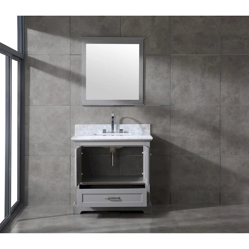 Mareo 36 Solid Wood Bathroom Vanity Set