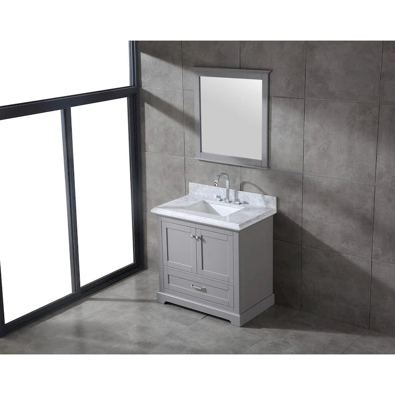 Mareo 36 Solid Wood Bathroom Vanity Set