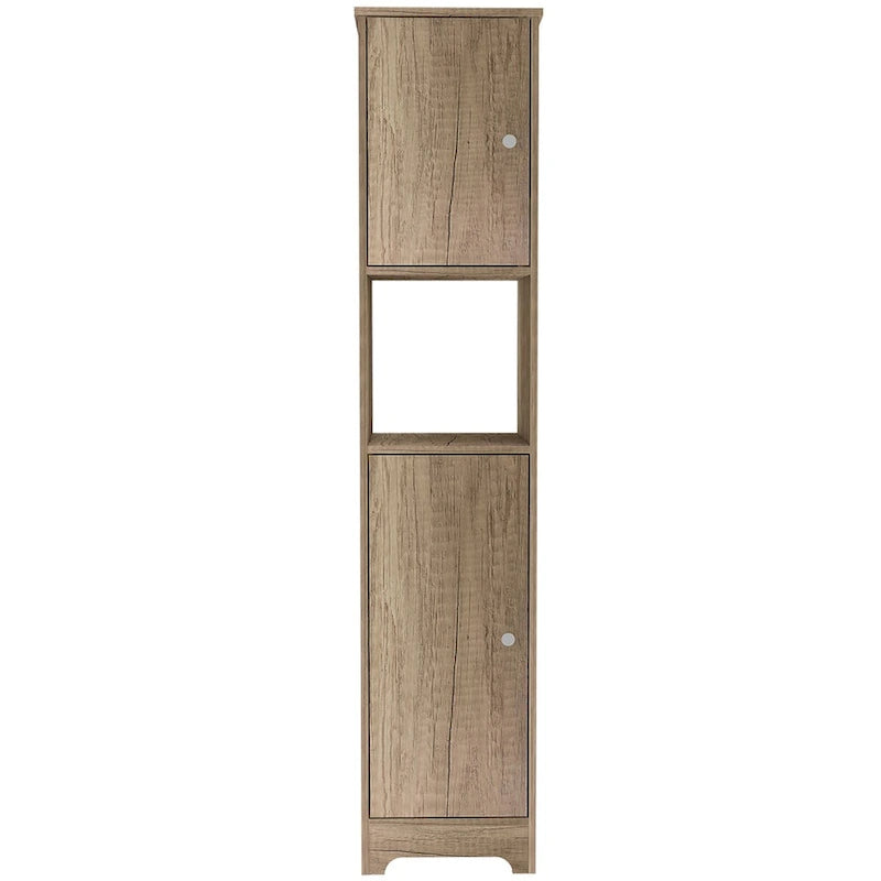 Ibis Linen Cabinet, Double Doors, Four Interior Shelves, Two Cabinets -Light Oak