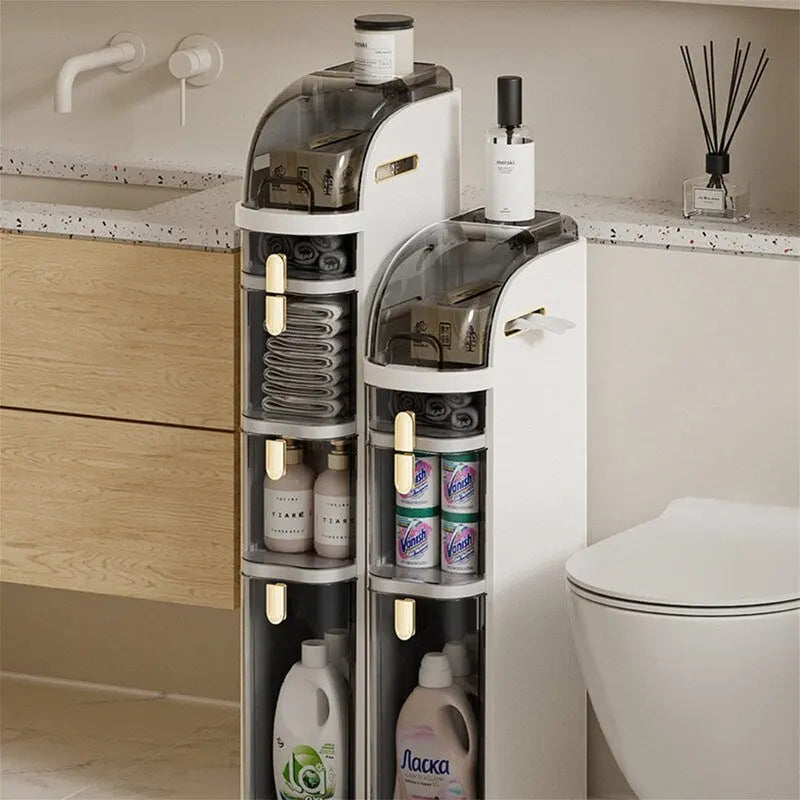 Small Bathroom Storage Cabinet Waterproof - 16.14D x 7.09W x 19.69H