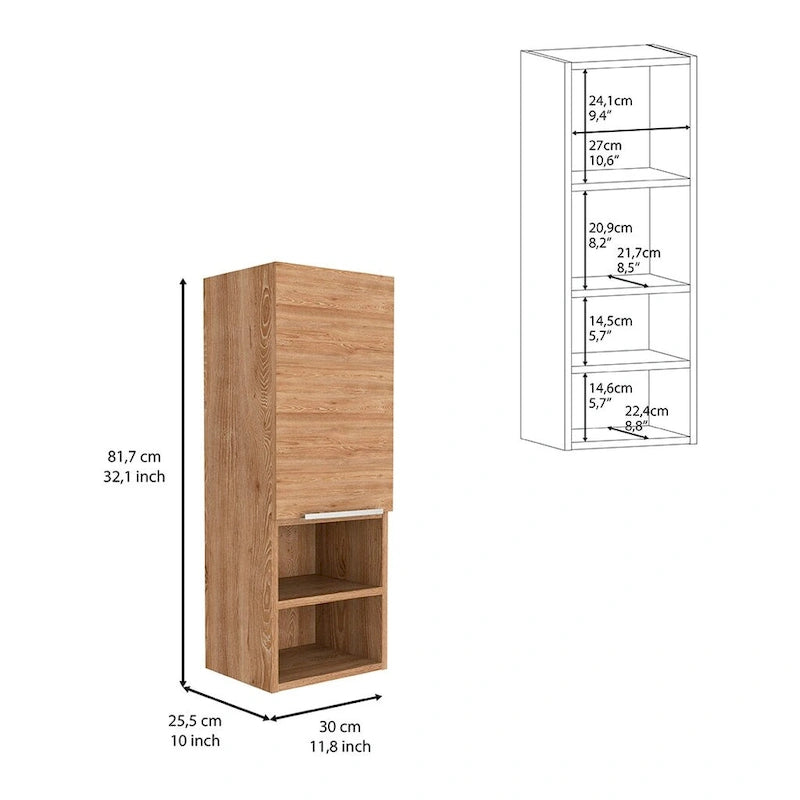 Medicine Cabinet Hazelton, Two Interior Shelves, Pine Finish,High quality and durable
