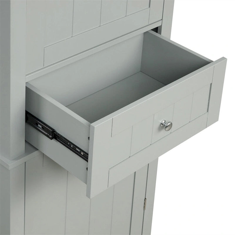 Tall Bathroom Storage Cabinet,Freestanding Storage Cabinet with Drawer