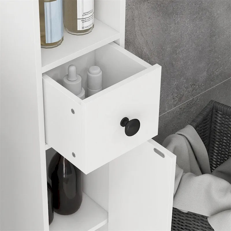 Tall Bathroom Storage Cabinet,Narrow Toilet CabinetAdjustable Shelves