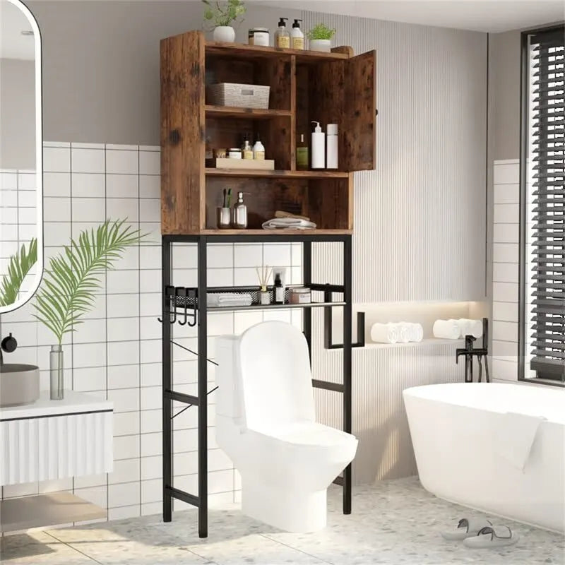 Over the Toilet Storage Cabinet - 9.44D x 23.62W x 72.83H
