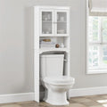 Toilet Storage Cabinet - White 9.06D x 24.8W x 65.75H
