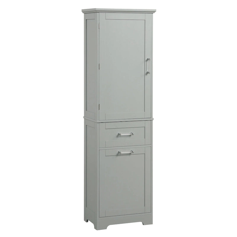 Storage Cabinet with Drawers and Adjustable Shelf