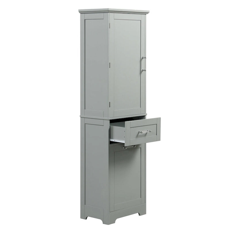 Storage Cabinet with Drawers and Adjustable Shelf