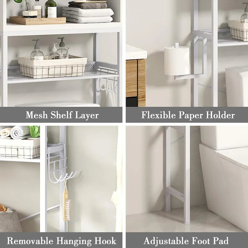 Mieres Wooden Bathroom Over The Toilet Storage Cabinet - N/A