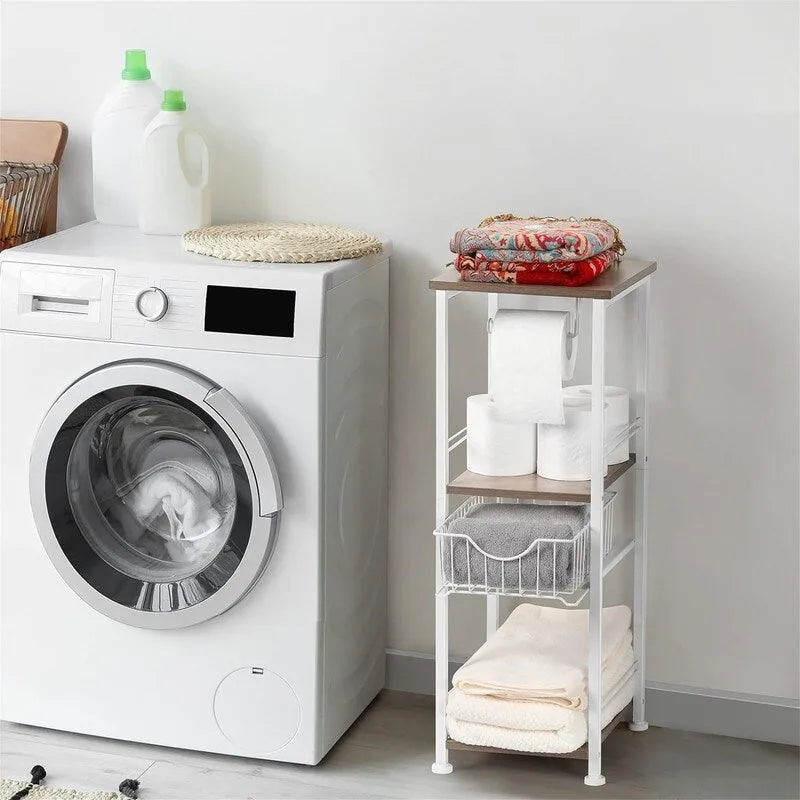 Bathroom Storage Cabinet Freestanding Bathroom Shelf with Drawer - 11D x 10W x 27.99H