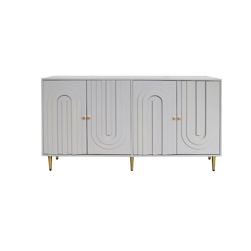 59.8W 4 Door Wooden Cabinet Sideboard Buffet - N/A