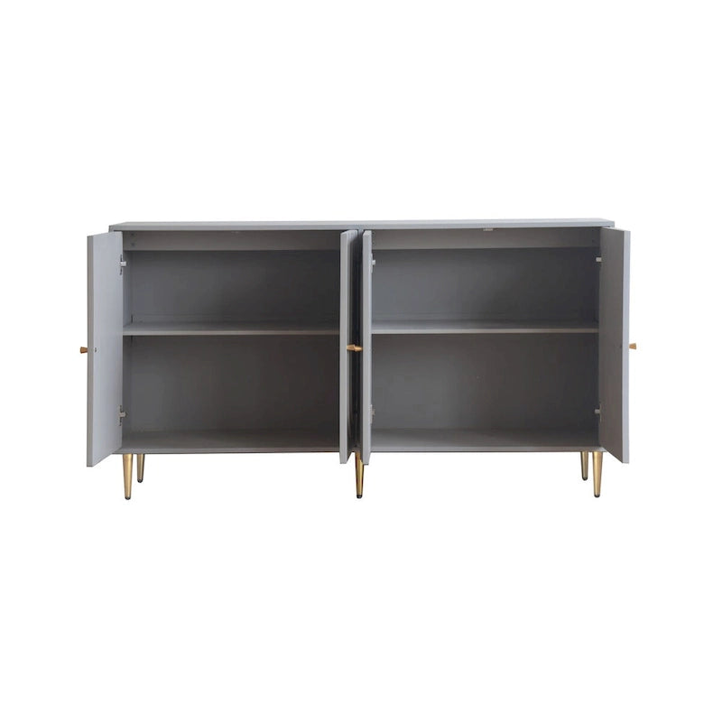 59.8W 4 Door Wooden Cabinet Sideboard Buffet - N/A