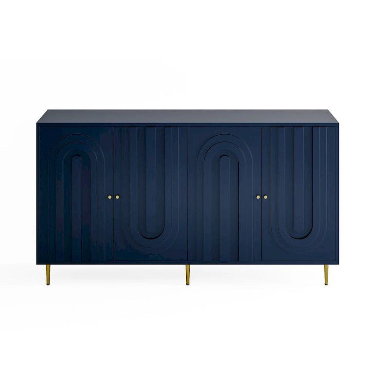 59.8W 4 Door Wooden Cabinet Sideboard Buffet - N/A