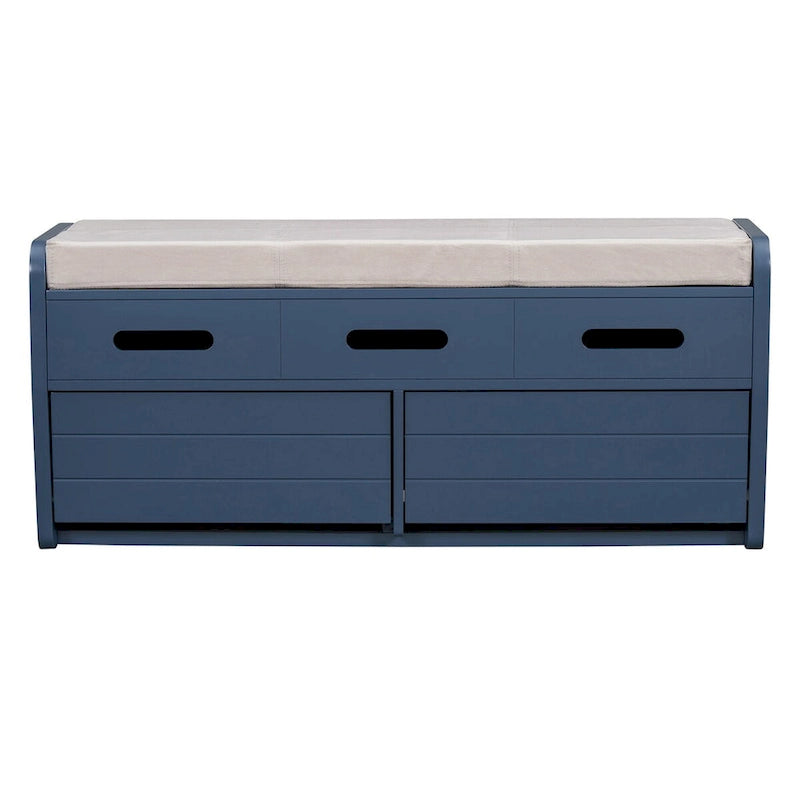 Rustic Storage Bench with 2 Drawers