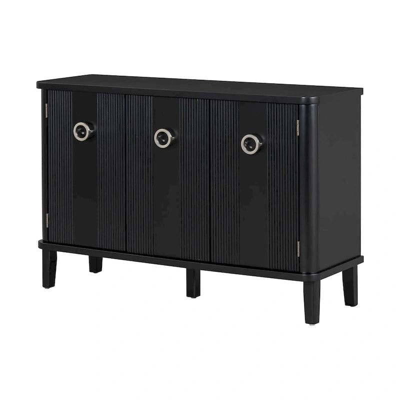 Simple and Atmospheric Solid Wood Veneer Fraxinus Mandschuric Cabinet
