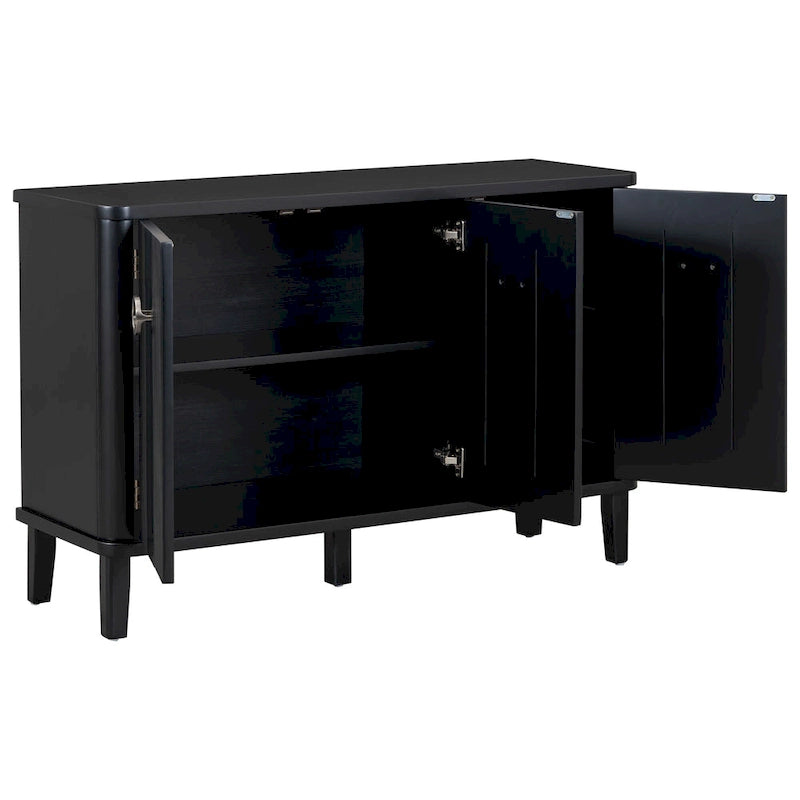 Simple and Atmospheric Solid Wood Veneer Fraxinus Mandschuric Cabinet