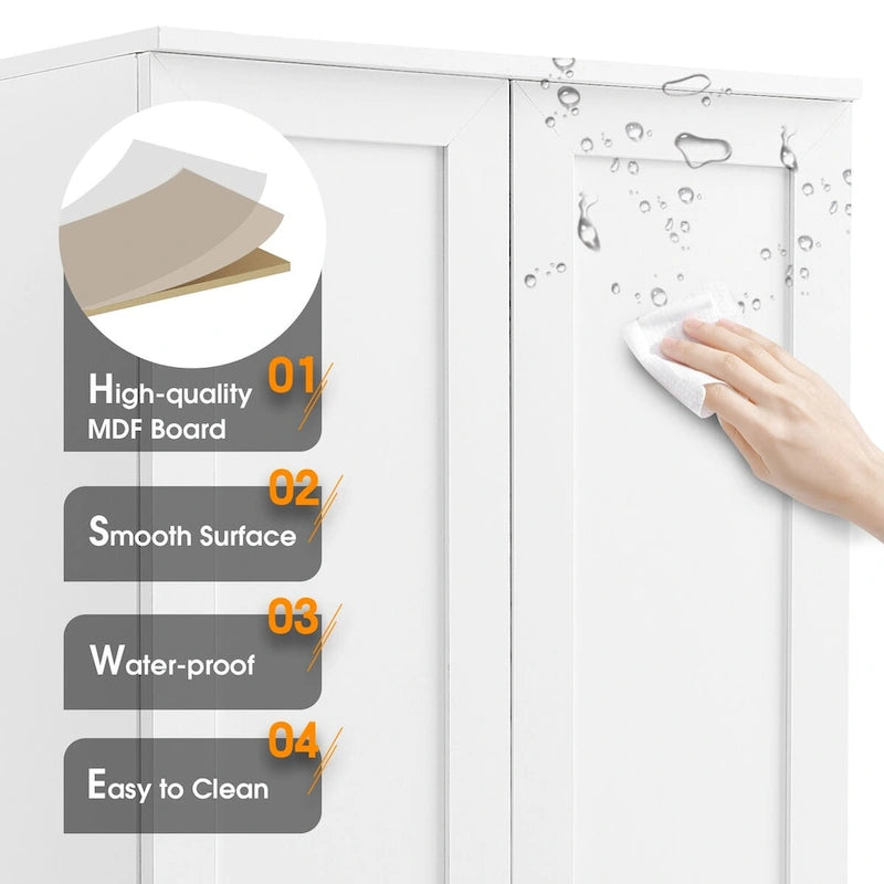 Multi-functional Cabinet with Two Doors for Bathroom,Office