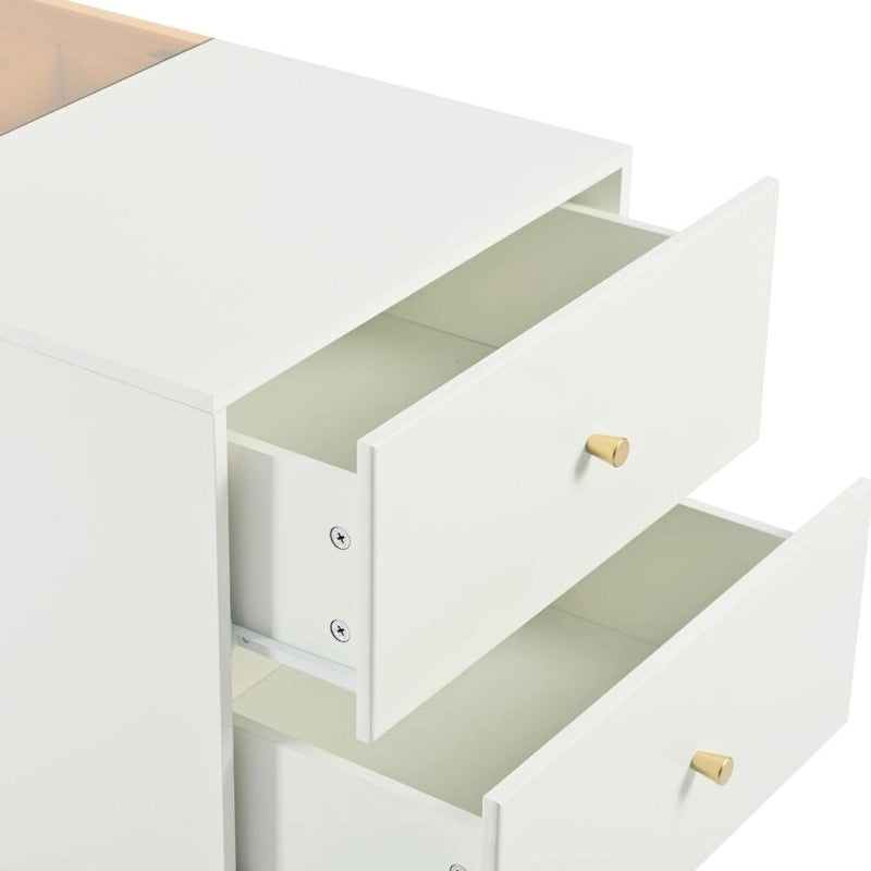 Modern Luxury Multi-Functional Island Vanity Dresser and Storage Cabinet