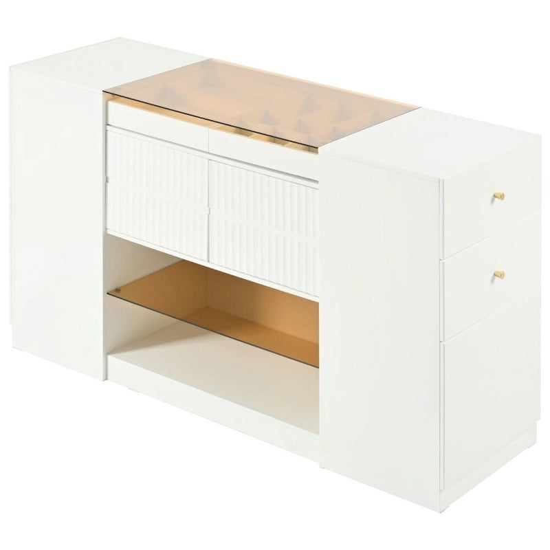 Modern Luxury Multi-Functional Island Vanity Dresser and Storage Cabinet