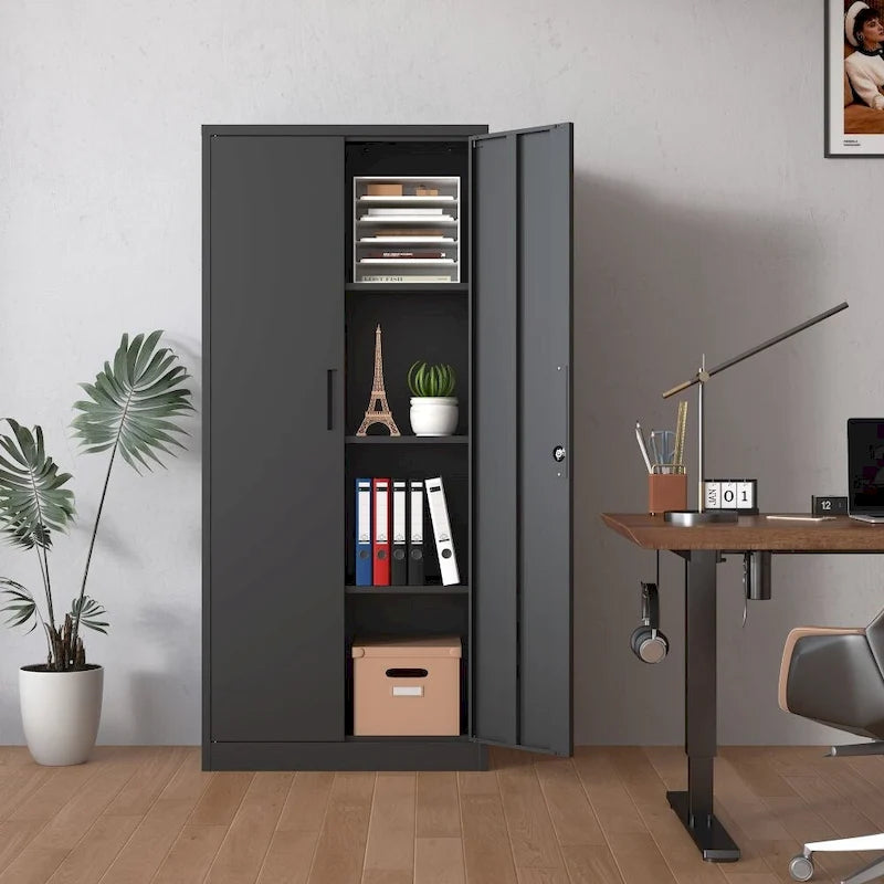 71H Metal Tall Garage Storage File Cabinet