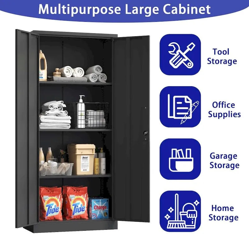 71H Metal Tall Garage Storage File Cabinet