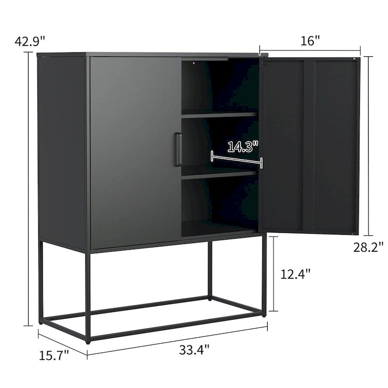 Heavy Duty Metal Buffet Sideboard